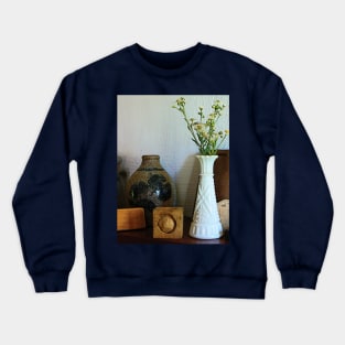 Vase With Wild Flowers Crewneck Sweatshirt